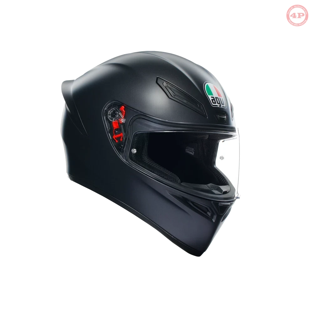 K1 S MATT BLACK – DOT(E2206) – MŨ BẢO HIỂM FULL FACE AGV - Phượt 4P