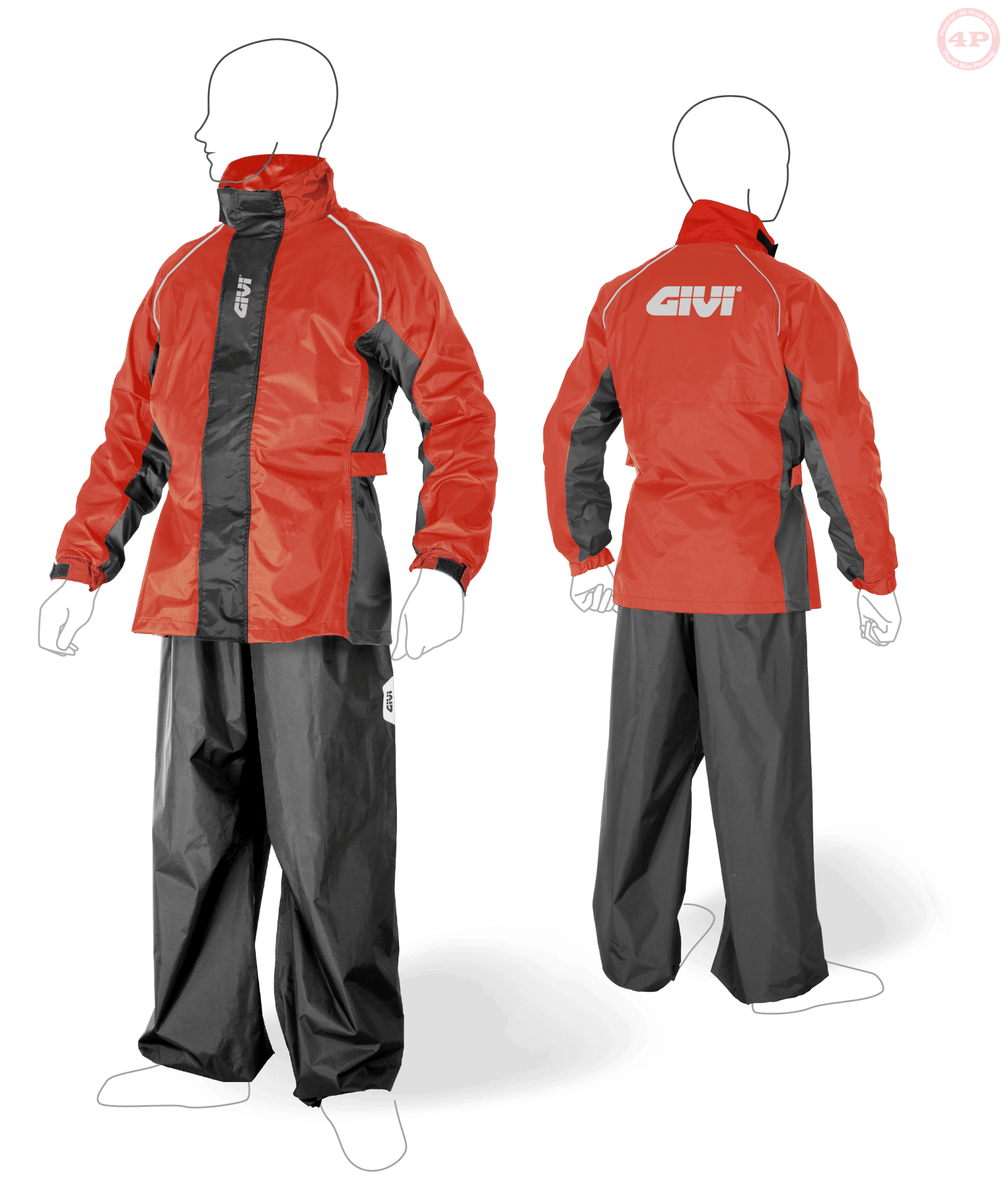 Áo mưa RRS08.AX-NR | RIDER TECH - Phượt 4P