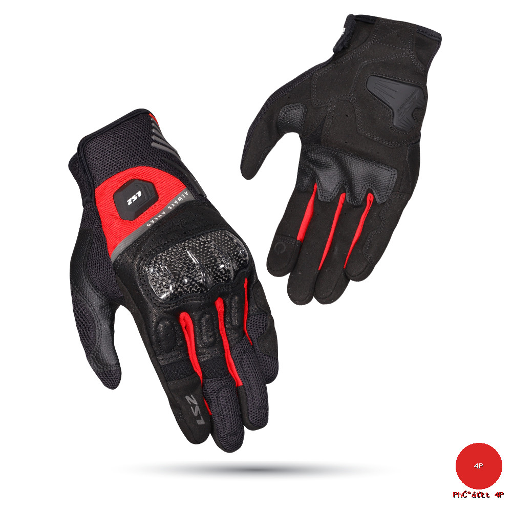 LS2 - Găng Tay Bảo Hộ Đi Xe Máy LS2 Atom Man - Phượt 4P - Sản phẩm