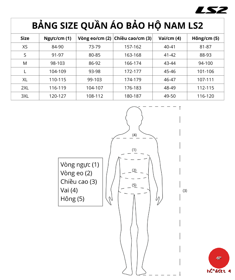 bang size do bao ho ls2