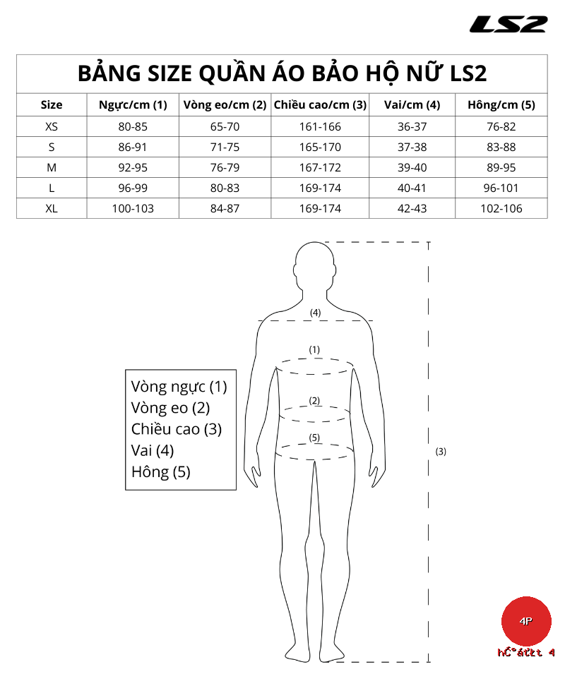 bang size do bao ho ls2