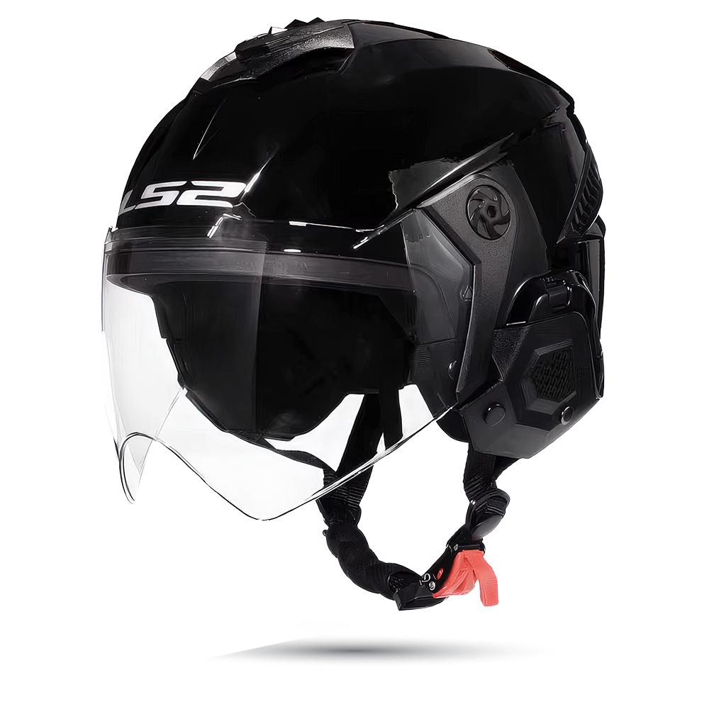 Mũ Bảo Hiểm Nửa Đầu LS2 OF610 – Solid Gloss Black - Phượt 4P - Ảnh 2