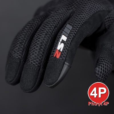 logo LS2 được in 3d nổi trên găng tay nổi bật, tạo điểm nhấn